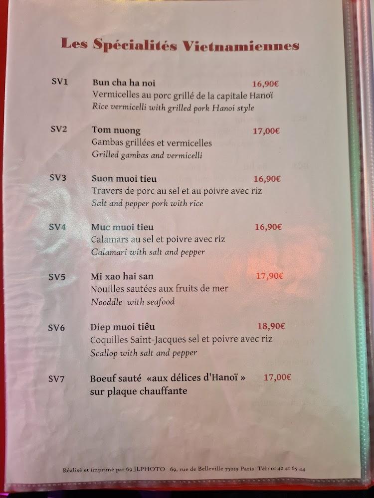 Restaurant Aux Délices D´HaNoi - Menu Image 4